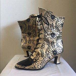 Victorian lace-up ankle boots